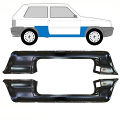 Sottoporta Lamiera Completo per Fiat Panda 1980-2002 / Sinistra+Destra / Set 10756