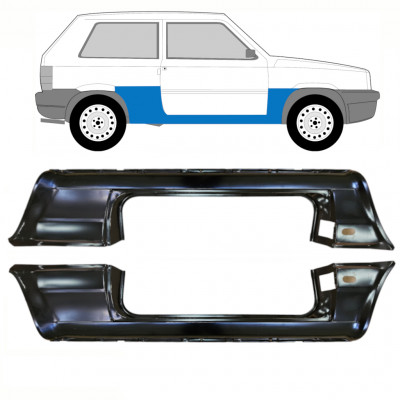 Pannello di riparazione sottoporta lamiera per Fiat Panda 1980-2002 / Sinistra+Destra / Set 10756