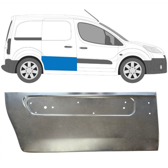 Pannello di riparazione porta scorrevole per Peugeot Partner 2008-2018 / Destra 16622