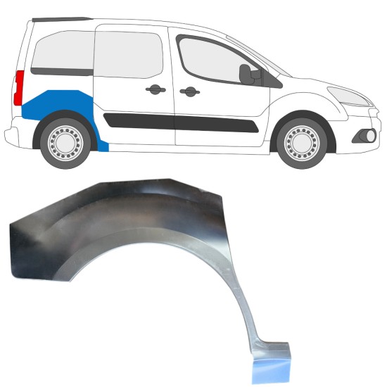Pannello di riparazione parafango posteriore per Citroen Berlingo 2008-2018 / Destra 15868