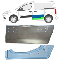 Pannello di riparazione esterno inferiore porta scorrevole per Citroen Berlingo 2008-2018 / Sinistra 17087