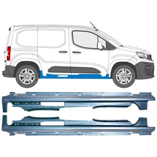 Sottoporta Lamiera Completo per Citroen Berlingo 2018-2023 / Sinistra / Destra / Sinistra+Destra / Set 13364