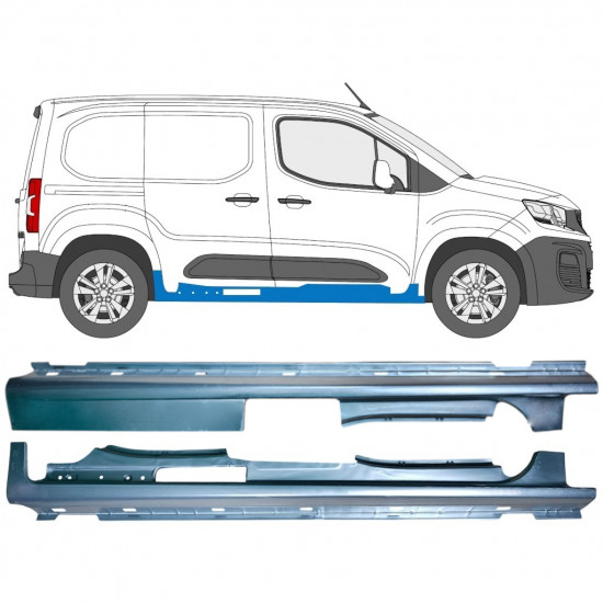 Sottoporta Lamiera Completo per Citroen Berlingo 2018-2023 / Sinistra / Destra / Sinistra+Destra / Set 13368