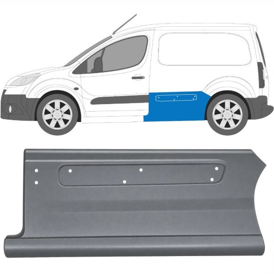 Pannello di riparazione laterale per Peugeot Partner 2008-2018 / Sinistra 17016