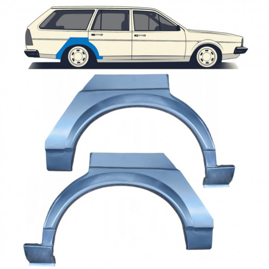 Pannello di riparazione parafango posteriore per VW Passat B2 1980-1988 / Sinistra+Destra / Set 9605