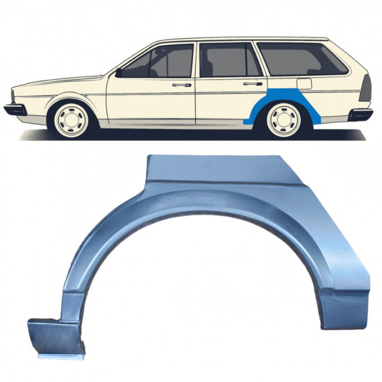 Pannello di riparazione parafango posteriore per VW Passat B2 1980-1988 / Sinistra 7111