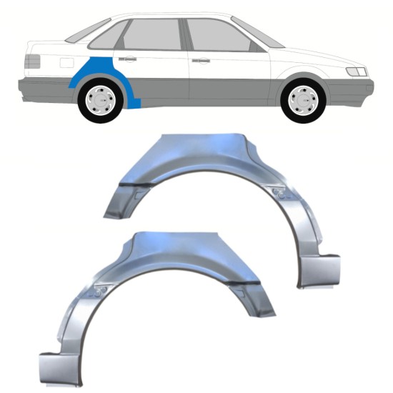 Pannello di riparazione parafango posteriore per Volkswagen Passat B4 1993-1996 / Sinistra+Destra / Set 16082