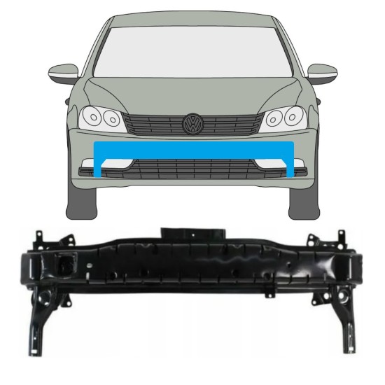 Rinforzo paraurti anteriore per Volkswagen Passat B7 2010-2015 17259
