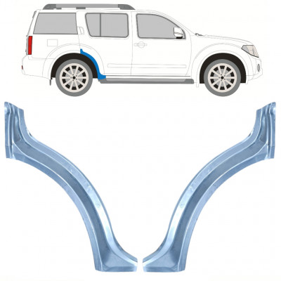 Pannello di riparazione parafango posteriore per Nissan Pathfinder 2004-2013 / Sinistra+Destra / Set 10352