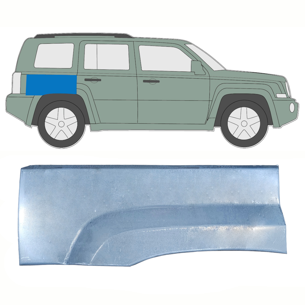 Pannello Di Riparazione Parafango Posteriore Per Jeep Patriot 2006- / Destra 10303