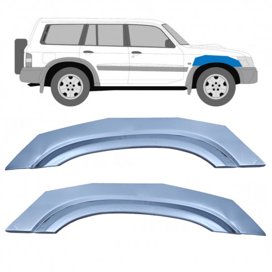 Pannello di riparazione parafango anteriore per Nissan Patrol 1997-2009 / Sinistra+Destra / Set 10573