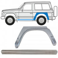 Pannello di riparazione sottoporta e parafango posteriore per Nissan Patrol 1990-1997 / Sinistra / Set 11541