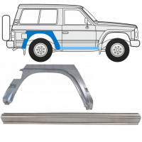 Pannello di riparazione sottoporta e parafango posteriore per Nissan Patrol 1990-1997 / Destra / Set 11540