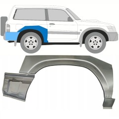 Pannello di riparazione parafango posteriore per Nissan Patrol Y61 GY61 1997-2009 / Destra / Set 10798