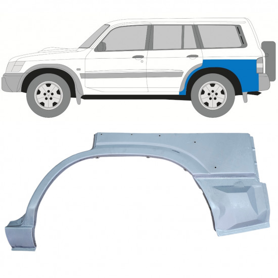 Pannello di riparazione parafango posteriore per Nissan Patrol 1997-2009 / Sinistra 12758