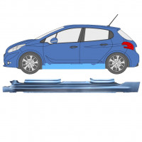 Pannello di riparazione sottoporta lamiera per Peugeot 208 2012-2019 / Sinistra 11618