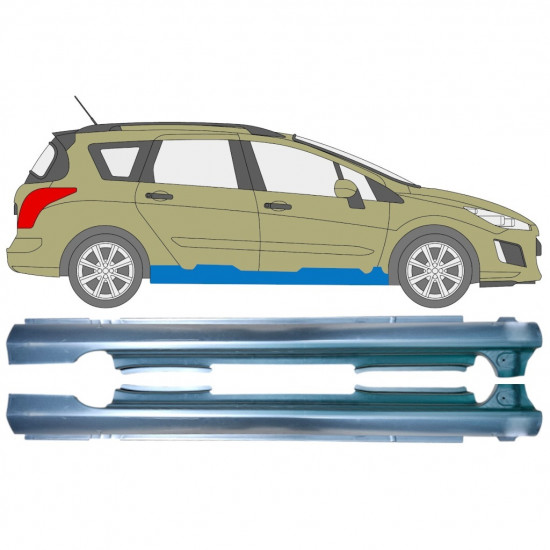 Sottoporta Lamiera Completo per Peugeot 308 2007-2013 / Sinistra / Destra / Sinistra+Destra / Set 12888