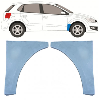 Pannello di riparazione parafango anteriore per VW Polo 2009-2017 / Sinistra+Destra / Set 10513