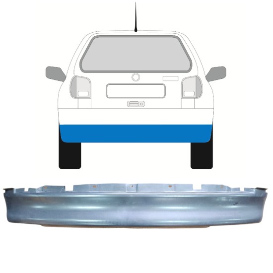 Pannello di riparazione traversa posteriore per Volkswagen Polo 1994-1999 16006