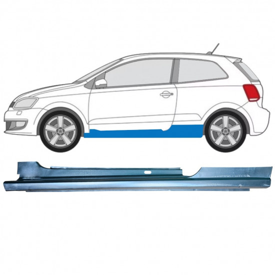 Sottoporta Lamiera Completo per Volkswagen Polo 2009-2017 / Sinistra 12860