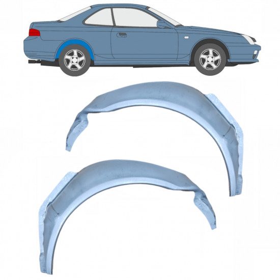 Pannello di riparazione arco ruota posteriore interno per Honda Prelude 1996-2001 / Sinistra+Destra / Set 10503