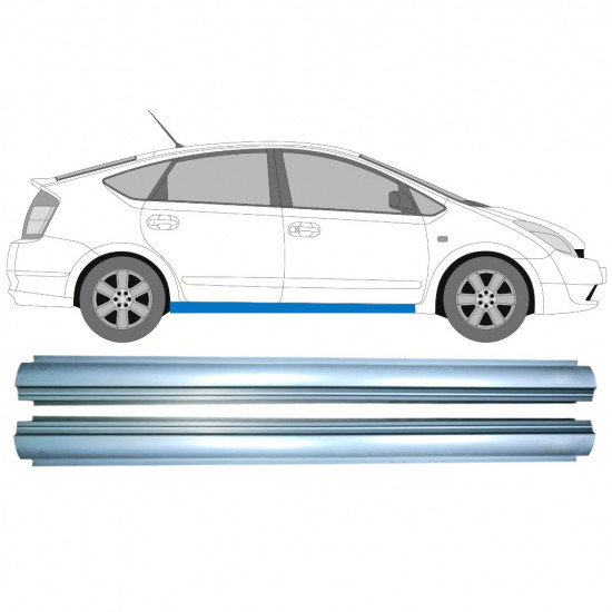 Pannello di riparazione sottoporta lamiera per Toyota Prius 2003-2009 / Sinistra = Destra (simmetrico) / Set 9743