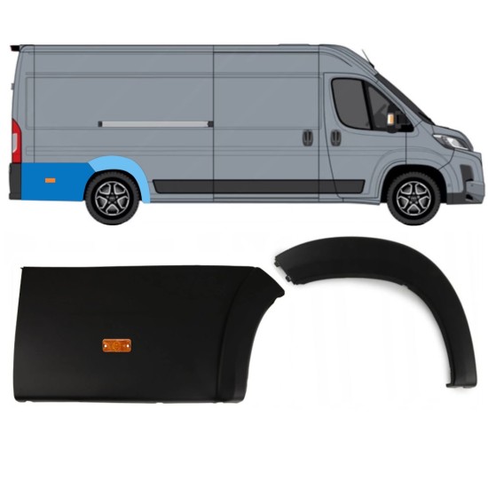 Set di modanature arco ruota posteriore con lampada per Toyota Proace Max 2024- / Destra 15889