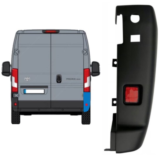 Angolo paraurti posteriore 180 gradi per Toyota Proace Max 2024- / Destra 16038