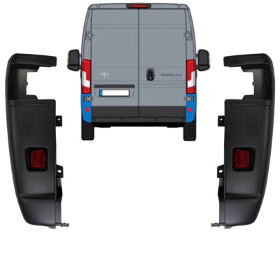 Angolo paraurti posteriore 270 gradi per Toyota Proace Max 2024- / Sinistra+Destra / Set 15930