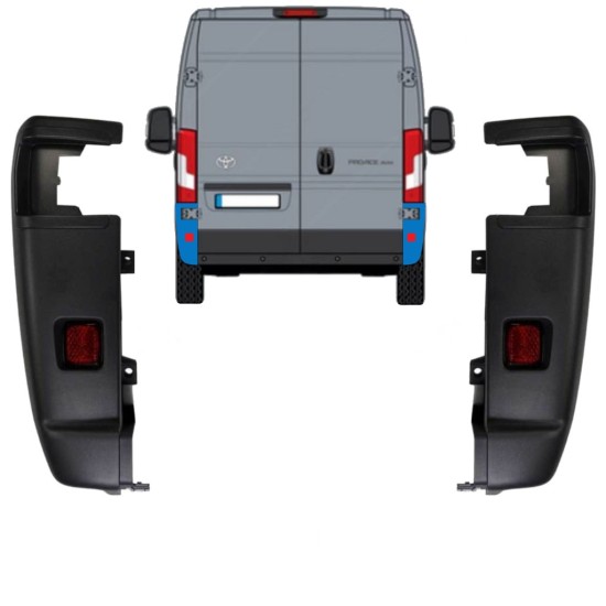 Angolo paraurti posteriore 270 gradi per Toyota Proace Max 2024- / Sinistra+Destra / Set 15930