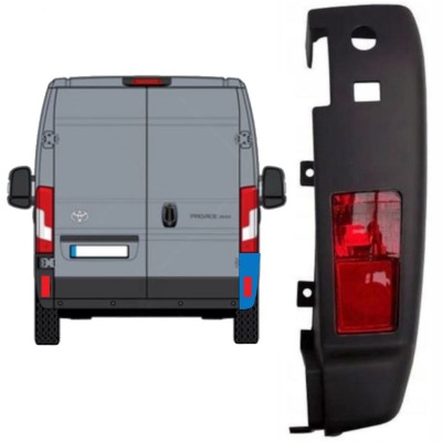 Angolo paraurti posteriore con lampada per Toyota Proace Max 2024- / Destra 15937