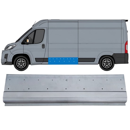 Lamiera di riparazione laterale con fori per modanatura per Toyota Proace Max 2024- / Sinistra 16695