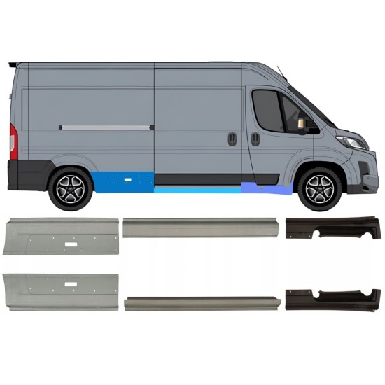 Pannello di riparazione sottoporta lamiera per Toyota Proace Max 2024- / Sinistra+Destra 16710