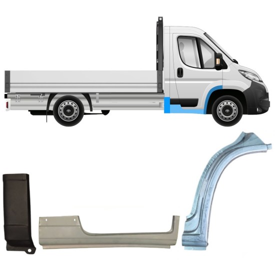 Set di pannelli di riparazione per Toyota Proace Max 2024- / Destra 17008