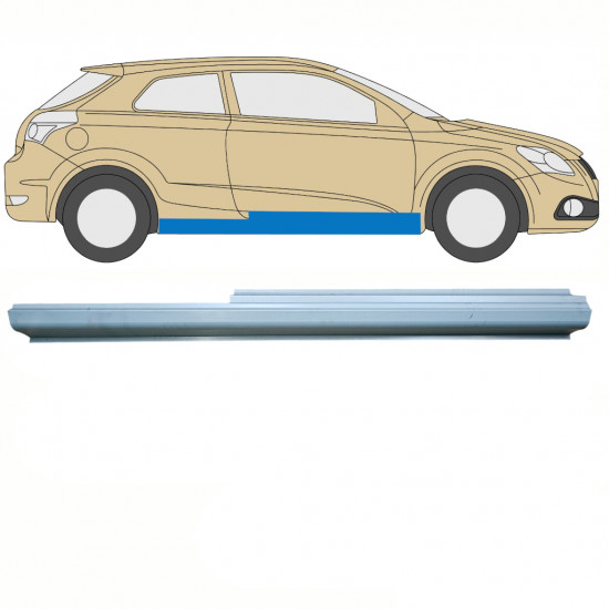 Pannello di riparazione sottoporta lamiera per Kia Pro Ceed 2006-2012 / Destra 10820