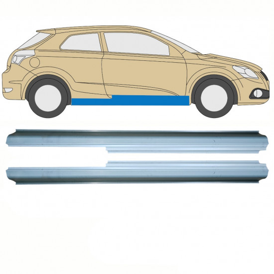 Pannello di riparazione sottoporta lamiera per Kia Pro Ceed 2006-2012 / Sinistra+Destra / Set 10822