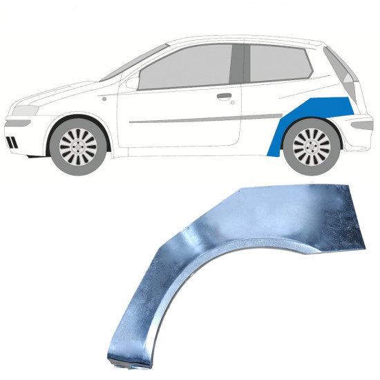 Pannello di riparazione parafango posteriore per Fiat Punto 2 1999-2010 / Sinistra 7268