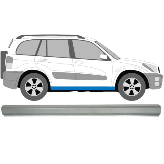 Pannello di riparazione sottoporta lamiera per Toyota Rav4 2000-2005 / Sinistra = Destra (simmetrico) 15316