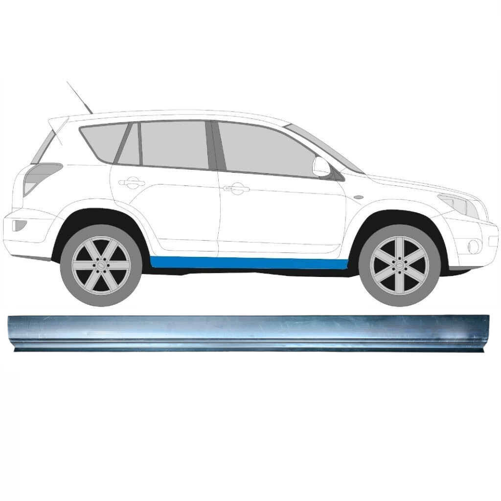 Pannello Di Riparazione Sottoporta Lamiera Per Toyota Rav4 2006-2013 / Sinistra = Destra (Simmetrico) 9361