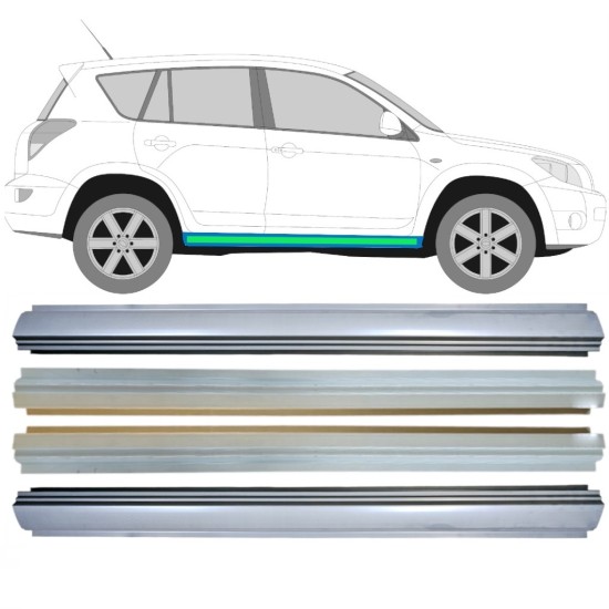 Pannello di riparazione sottoporta interno ed esterno per Toyota Rav4 2006-2013 / Sinistra+Destra / Set 14910 Pannello di riparazione sottoporta interno ed esterno per Toyota Rav4 2006-2013 / Sinistra+Destra / Set 14910
