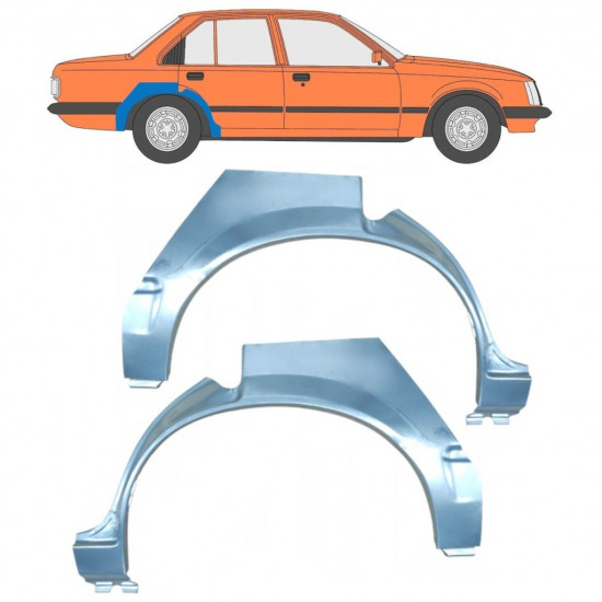 Pannello di riparazione parafango posteriore per Opel Rekord E 1982-1986 / Sinistra+Destra / Set 10278