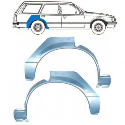 Pannello di riparazione parafango posteriore per Opel Rekord E 1977-1986 / Sinistra+Destra / COMBI / Set 10788