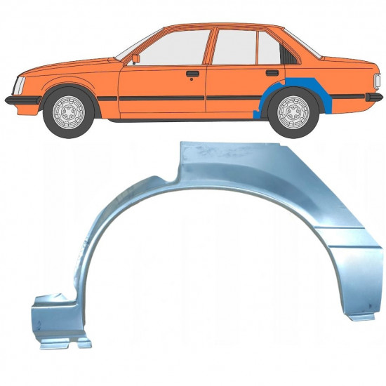 Pannello di riparazione parafango posteriore per Opel Rekord E 1977-1982 / Sinistra 8077