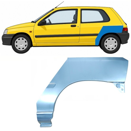 Pannello di riparazione parafango posteriore per Renault Clio I 1990-1998 / Sinistra 7681