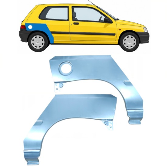 Pannello di riparazione parafango posteriore per Renault Clio I 1990-1998 / Sinistra+Destra / Set 9848