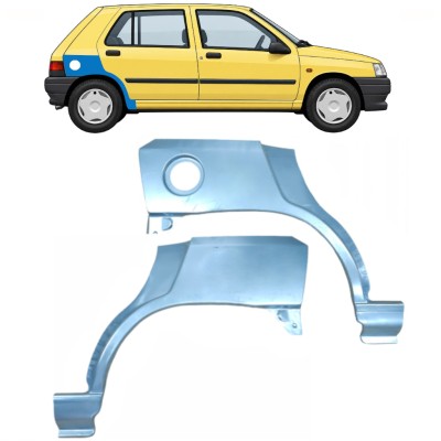 Pannello di riparazione parafango posteriore per Renault Clio I 1990-1998 / Sinistra+Destra / Set 9849