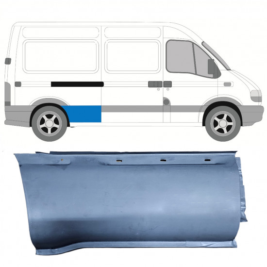 Pannello di riparazione laterale per Opel Movano / R Master 1998-2010 / Destra 7373