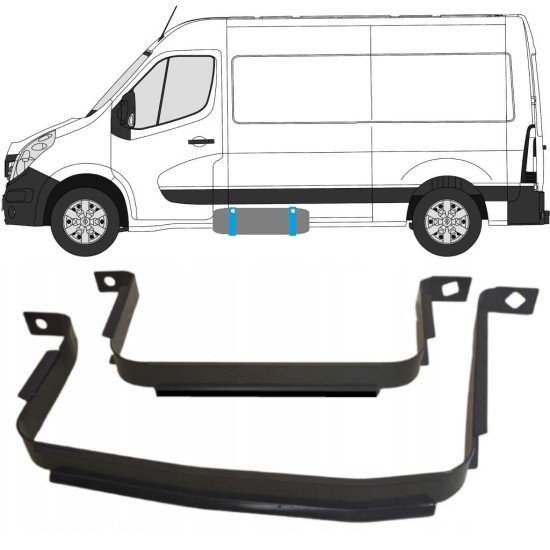 Cinghie serbatoio carburante per Renault Master 2010- 15027 Cinghie serbatoio carburante per Renault Master 2010- 15027