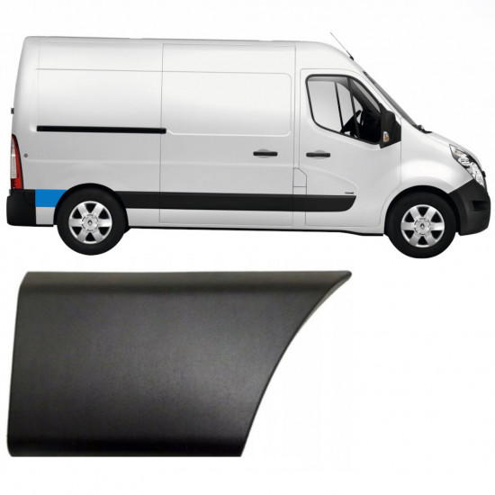 Modanatura laterale parafango posteriore dietro la ruota per Renault Master 2010- / SWB / Destra 8321