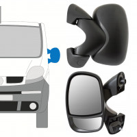 Specchietto laterale a regolazione manuale per Renault Trafic 2001-2014 / Sinistra 8224